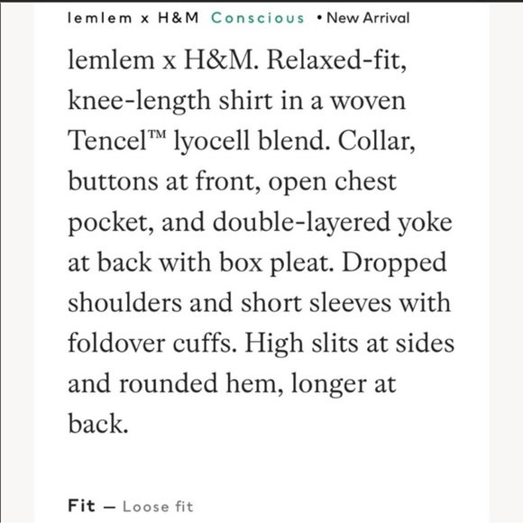 LEMLEM X‎ H&M LONG ORANGE/ WHITE LYOCELL SHIRT BEACH
COVERUP M/L - Picture 6 of 7